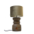 Lampa ceramiczna betonowa z abażurem 36cm